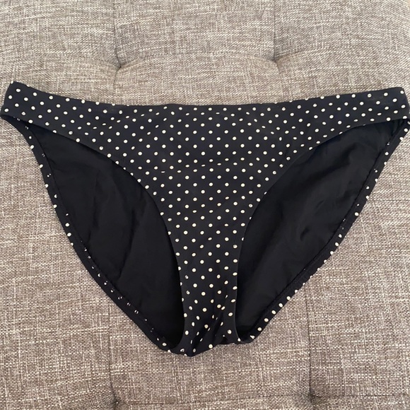 Tory Burch Black w/ tan Polka Dot Bikini Bottom M - Picture 1 of 4